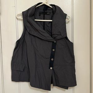 Women’s luxury boutique grey asymmetrical vest